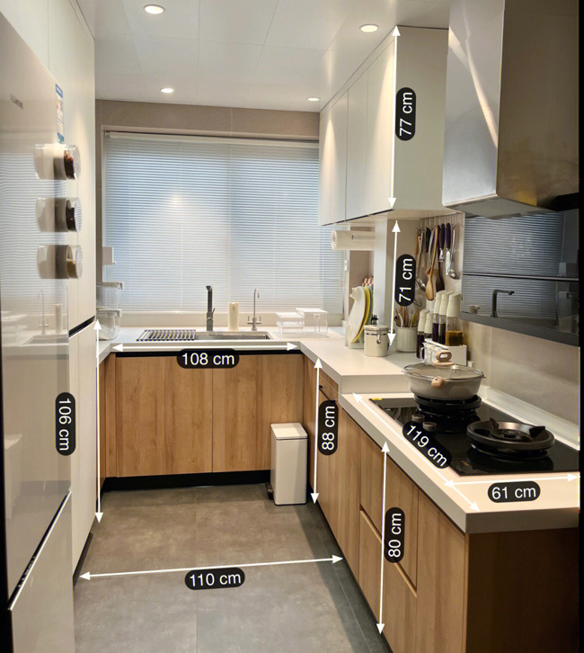 8平米U型廚房裝修布局分享